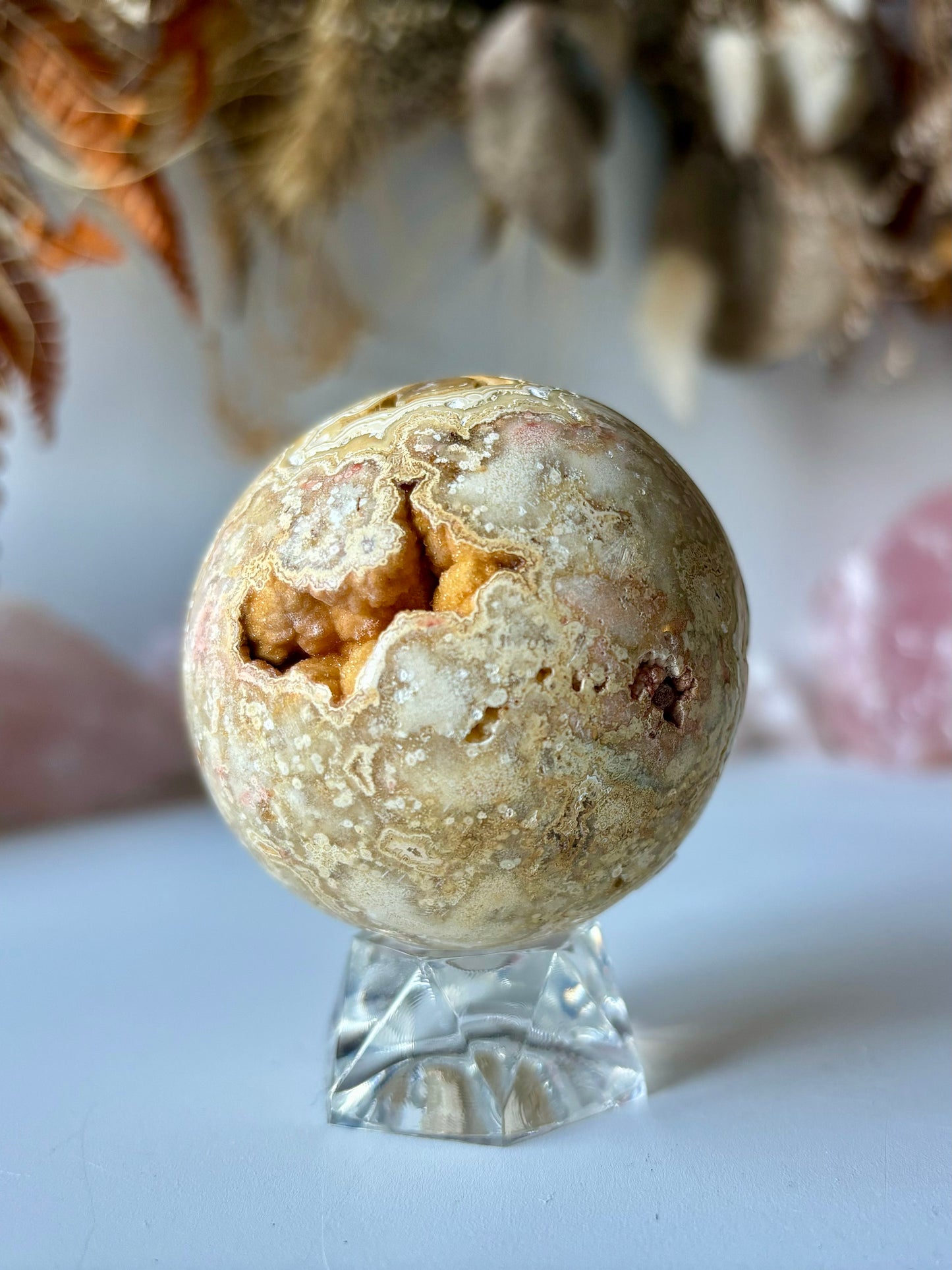 Golden Lace Agate Sphere (A)