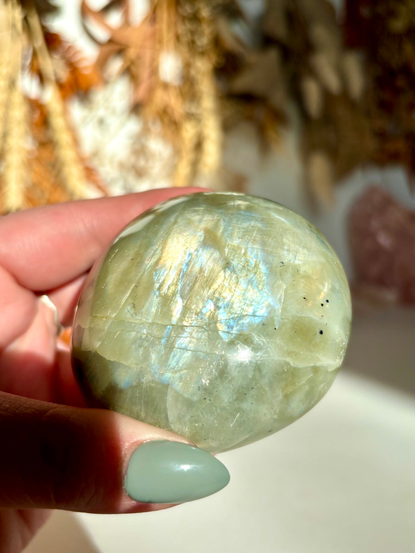 Green Moonstone Large Palm