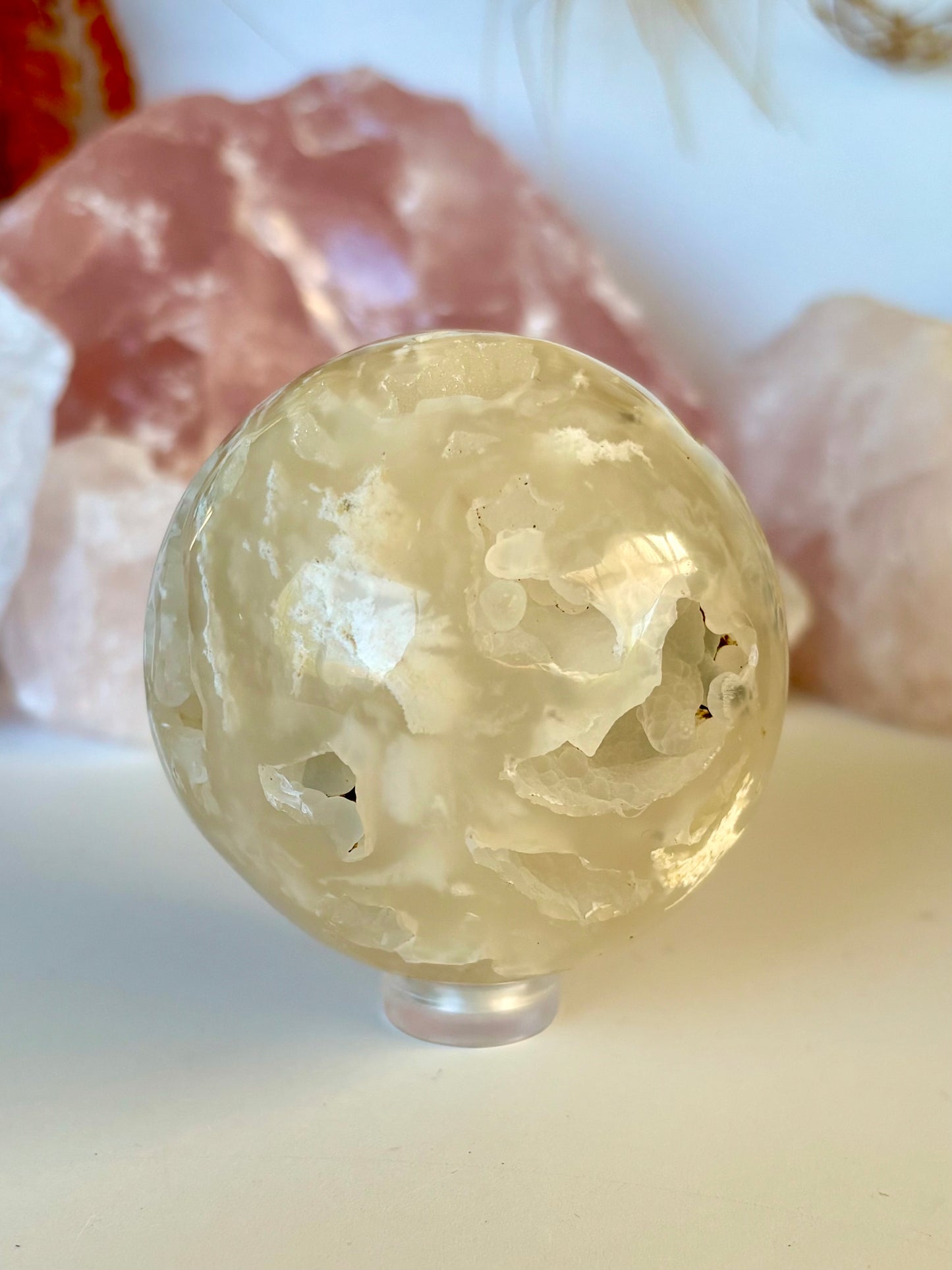 Plume Flower Agate Sphere (Indonesia)