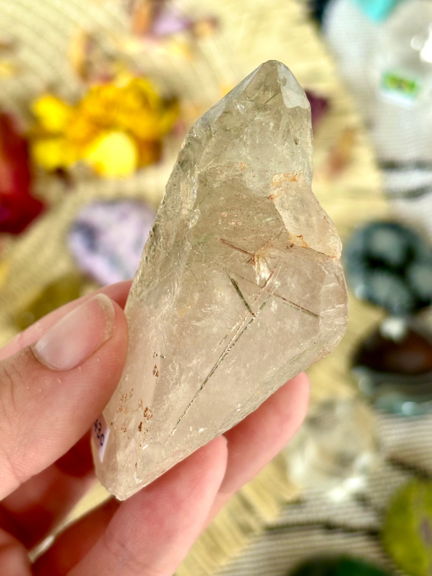 Silver Rutile Included Natural Rough Point