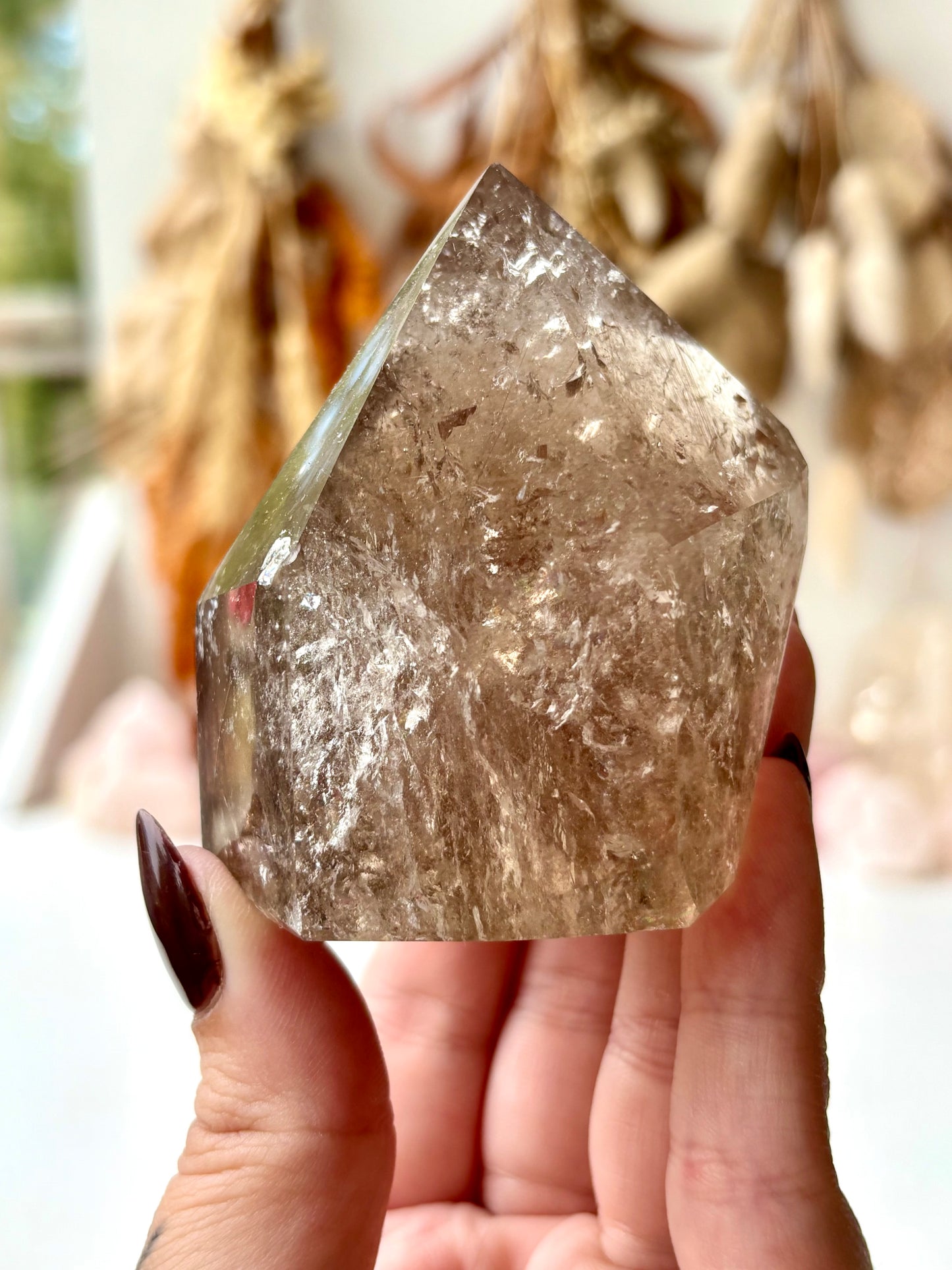 Rutilated Smoky Quartz Tower