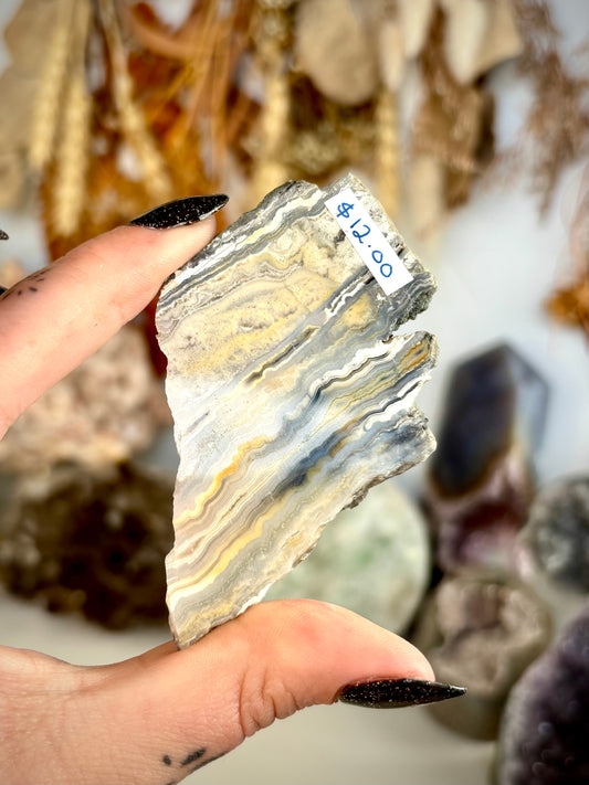 Black & Yellow Crazy Lace Agate Slab -Indonesia