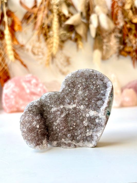 Amethyst Druse Heart