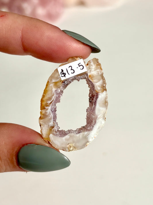 Agate & Amethyst Geode Slice