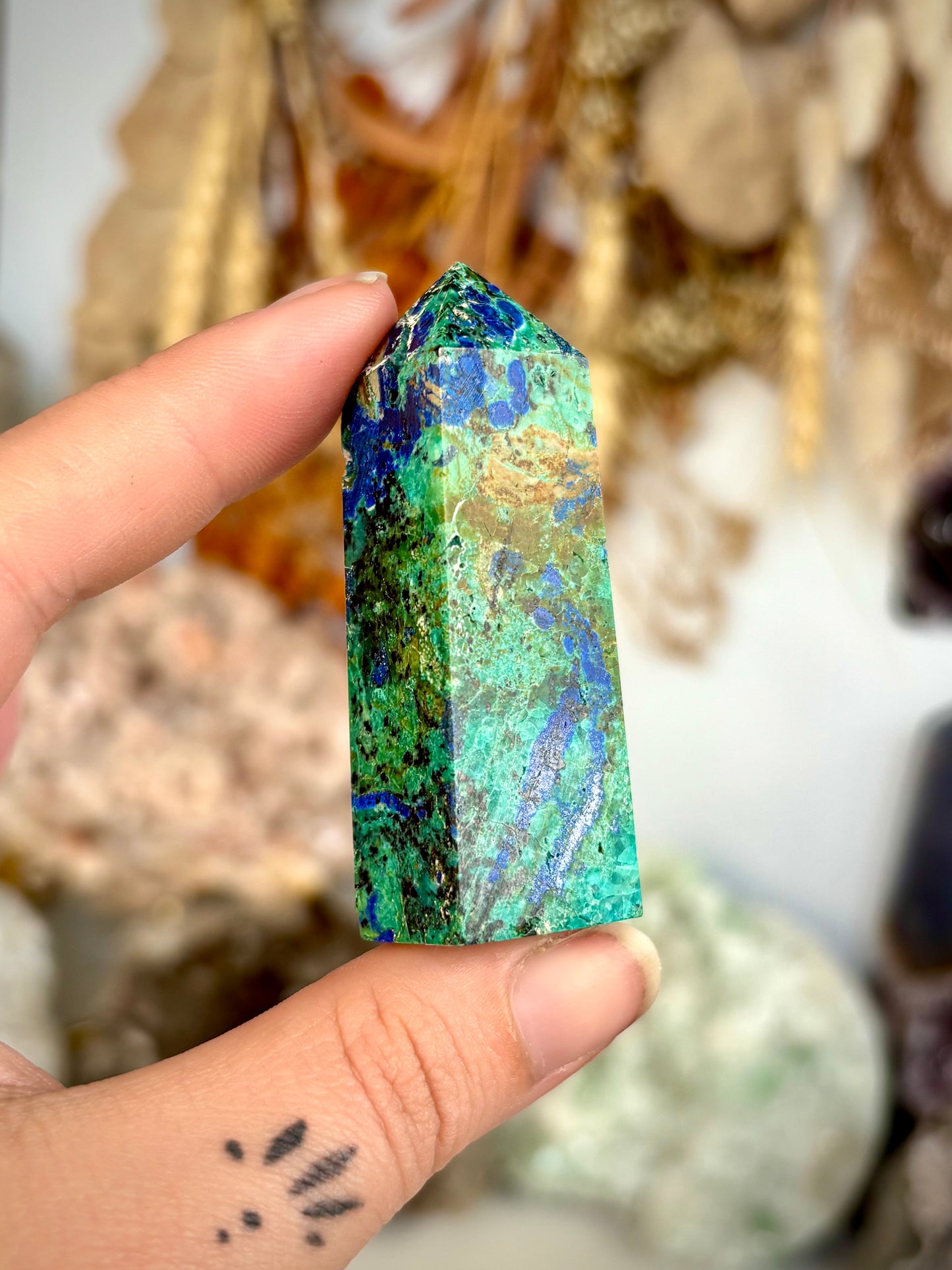 Malachite & Azurite Point
