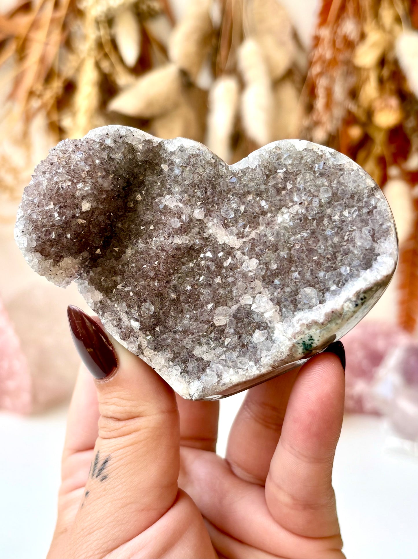 Amethyst Druse Heart