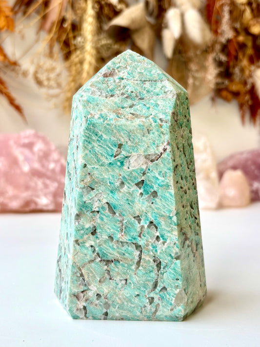 Amazonite Tower (with Quartz) - Brazil