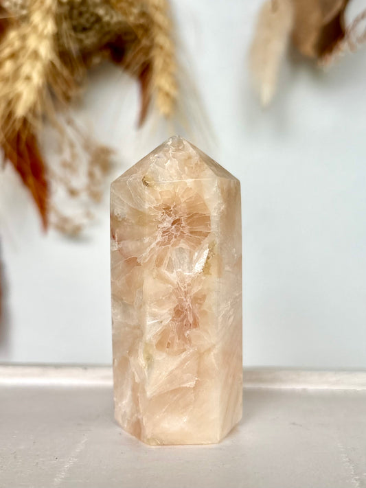 Peach Stilbite Point (India)