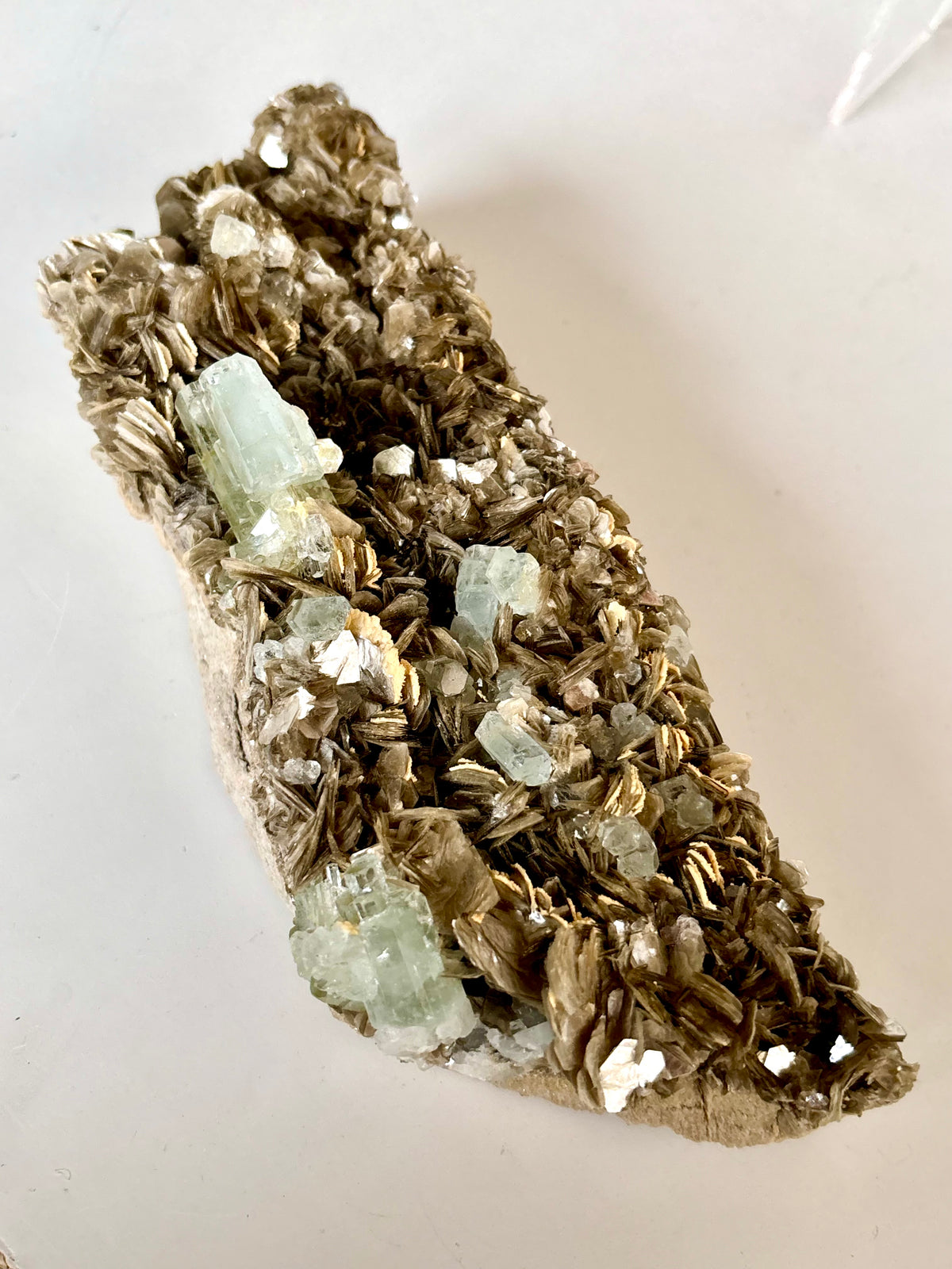 Aquamarine Crystals on Muscovite - Pakistan