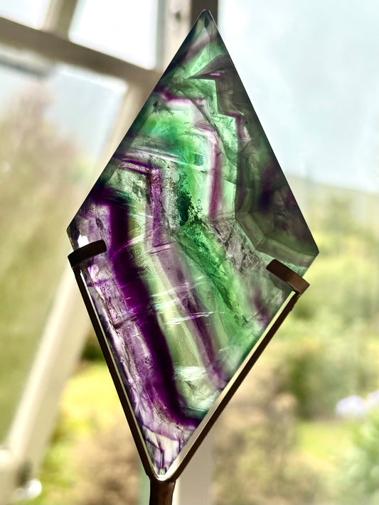Fluorite Diamond & Stand