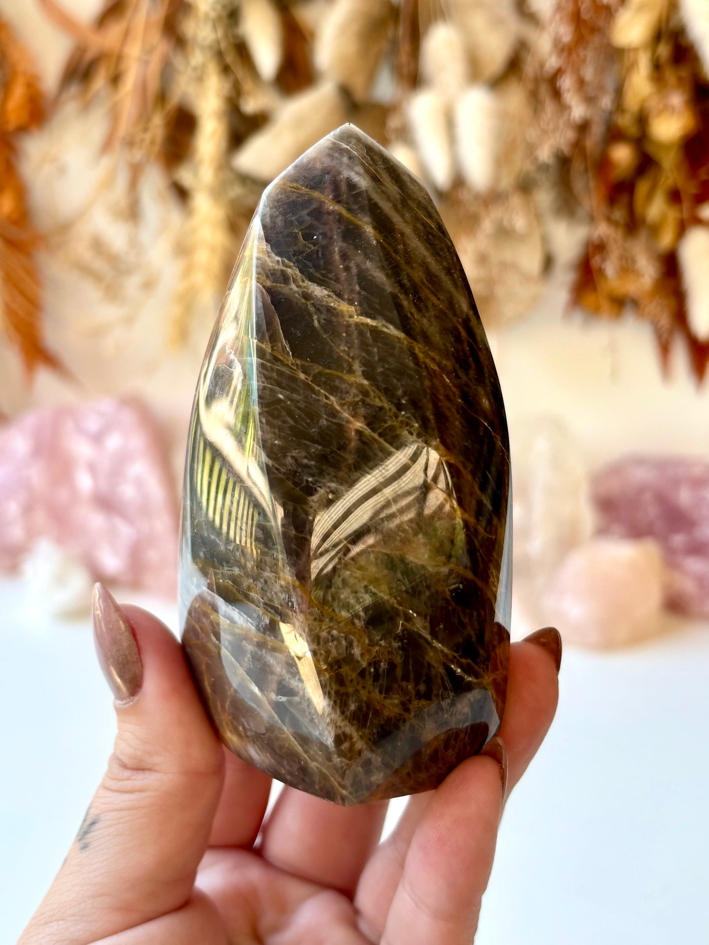 Black Moonstone Flame (Madagascar)