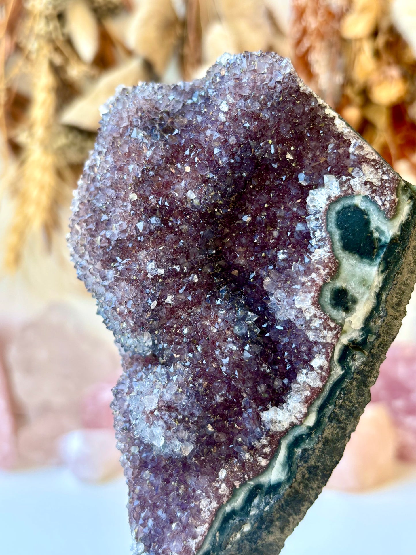 Red Amethyst Druse on Stand (Brazil)