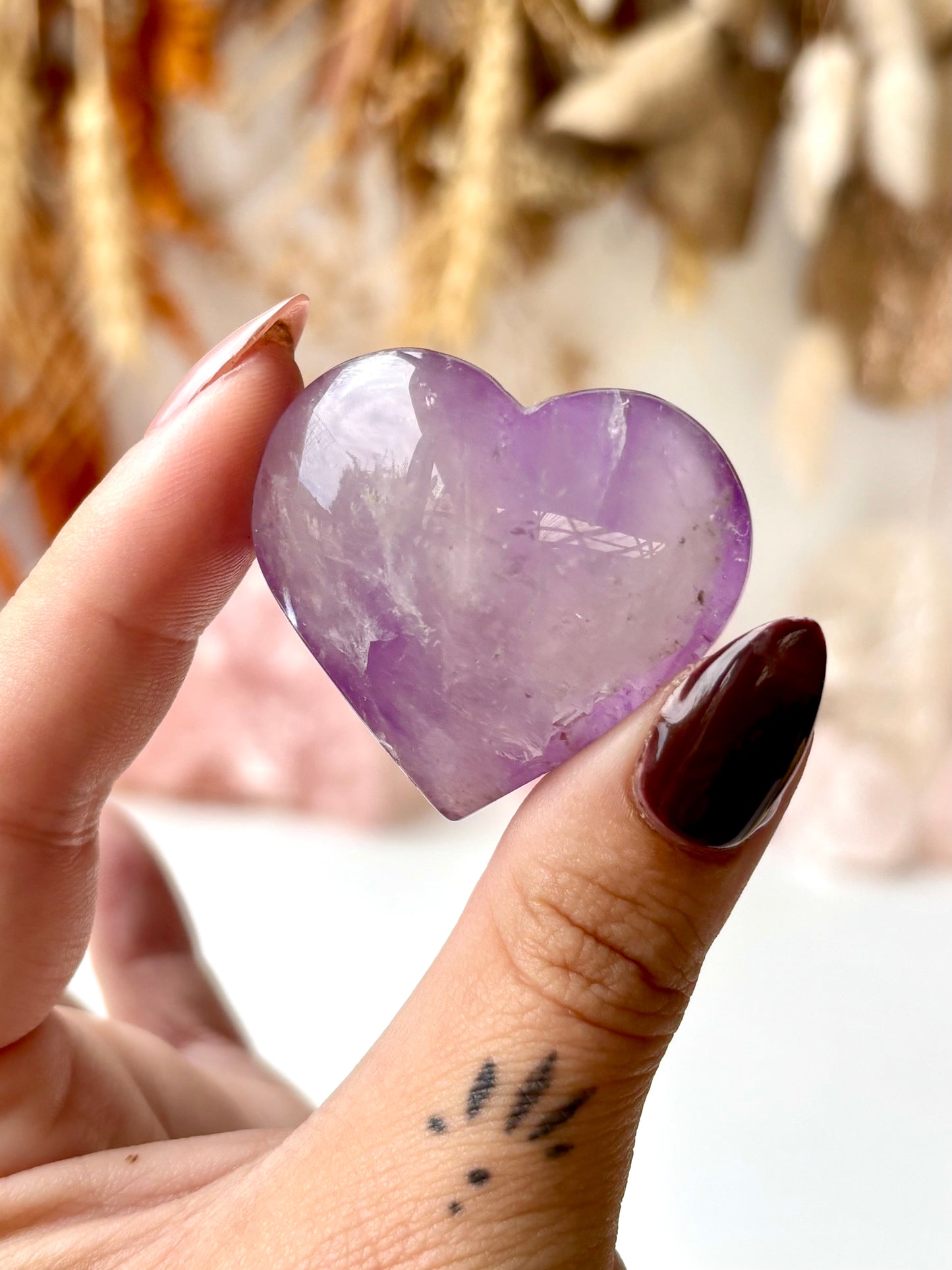 Amethyst Puffed Heart