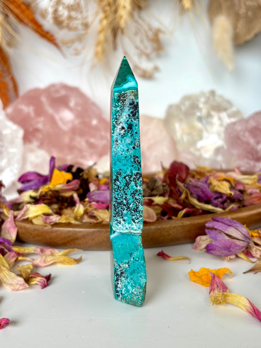 Malachite & Chrysocolla Slab Point