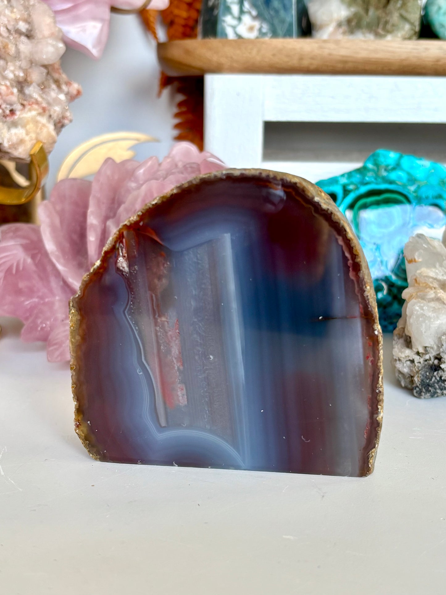 Brazilian Agate Semi-Polished Cutbase