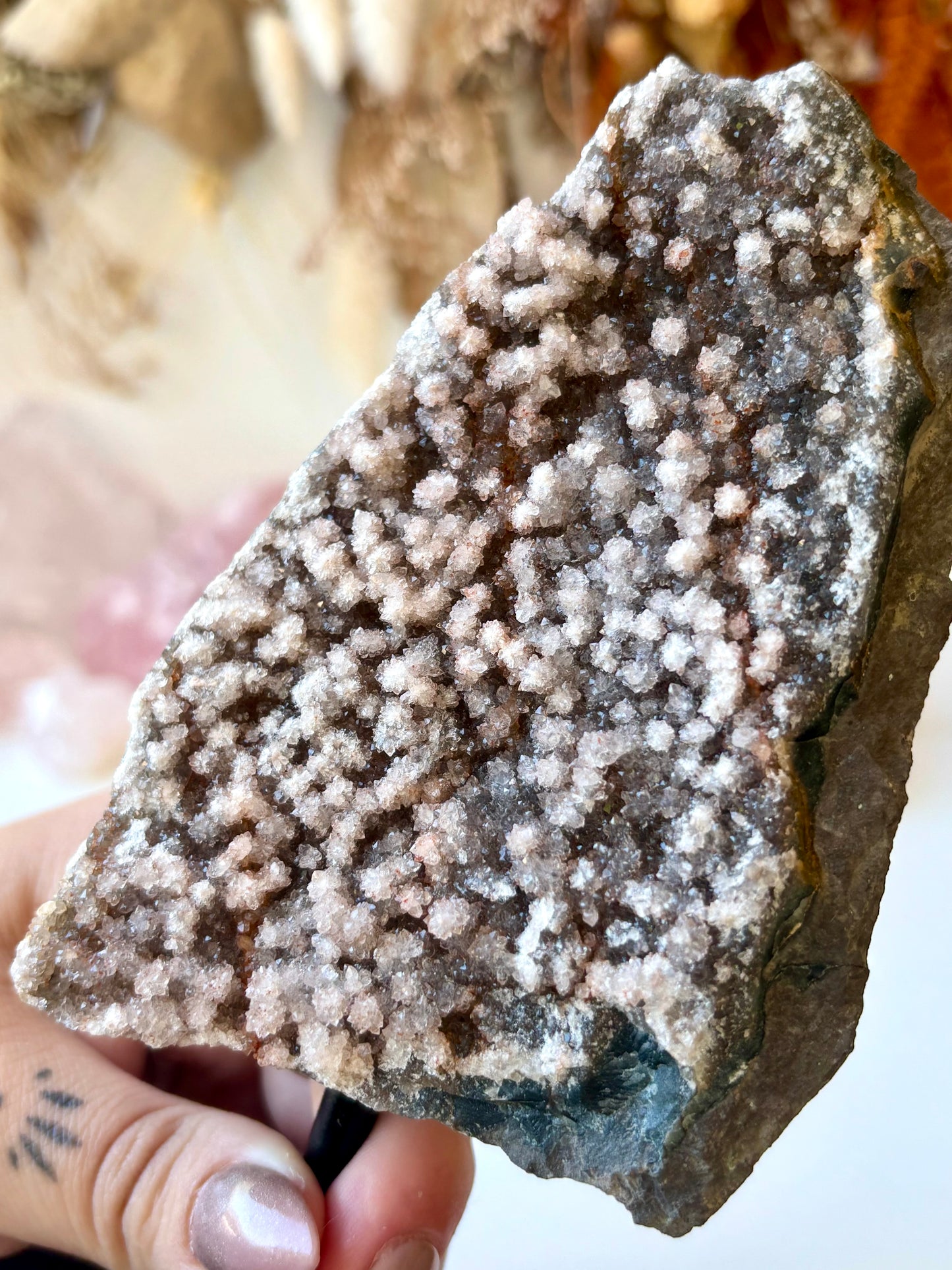 Red Amethyst Druse on Stand (Brazil)