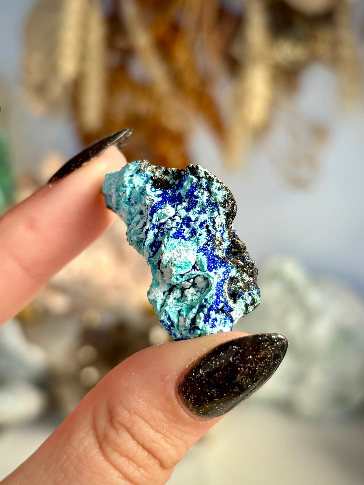 Chrysocolla & Azurite Silica Speciman