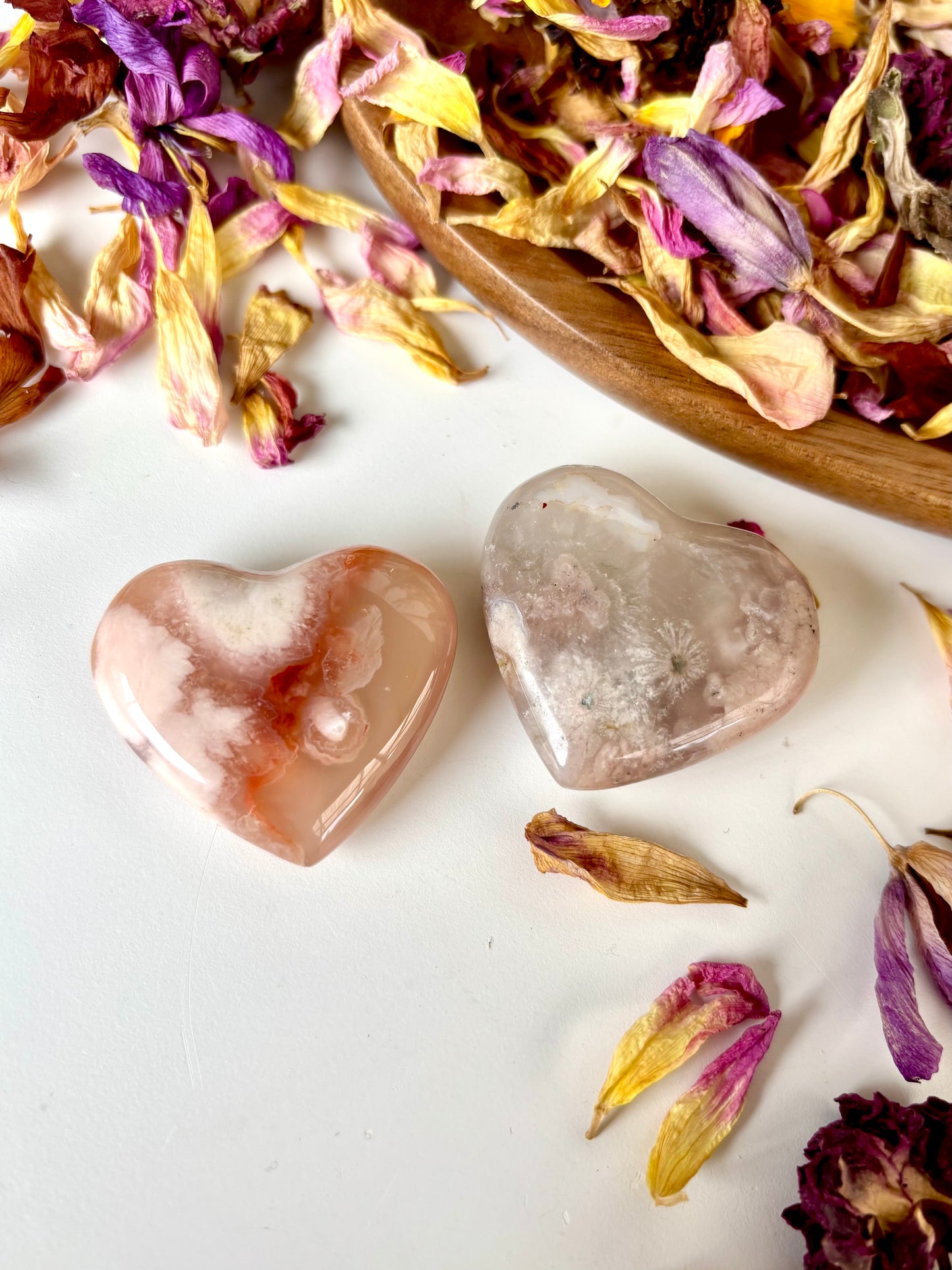 Flower Agate Heart