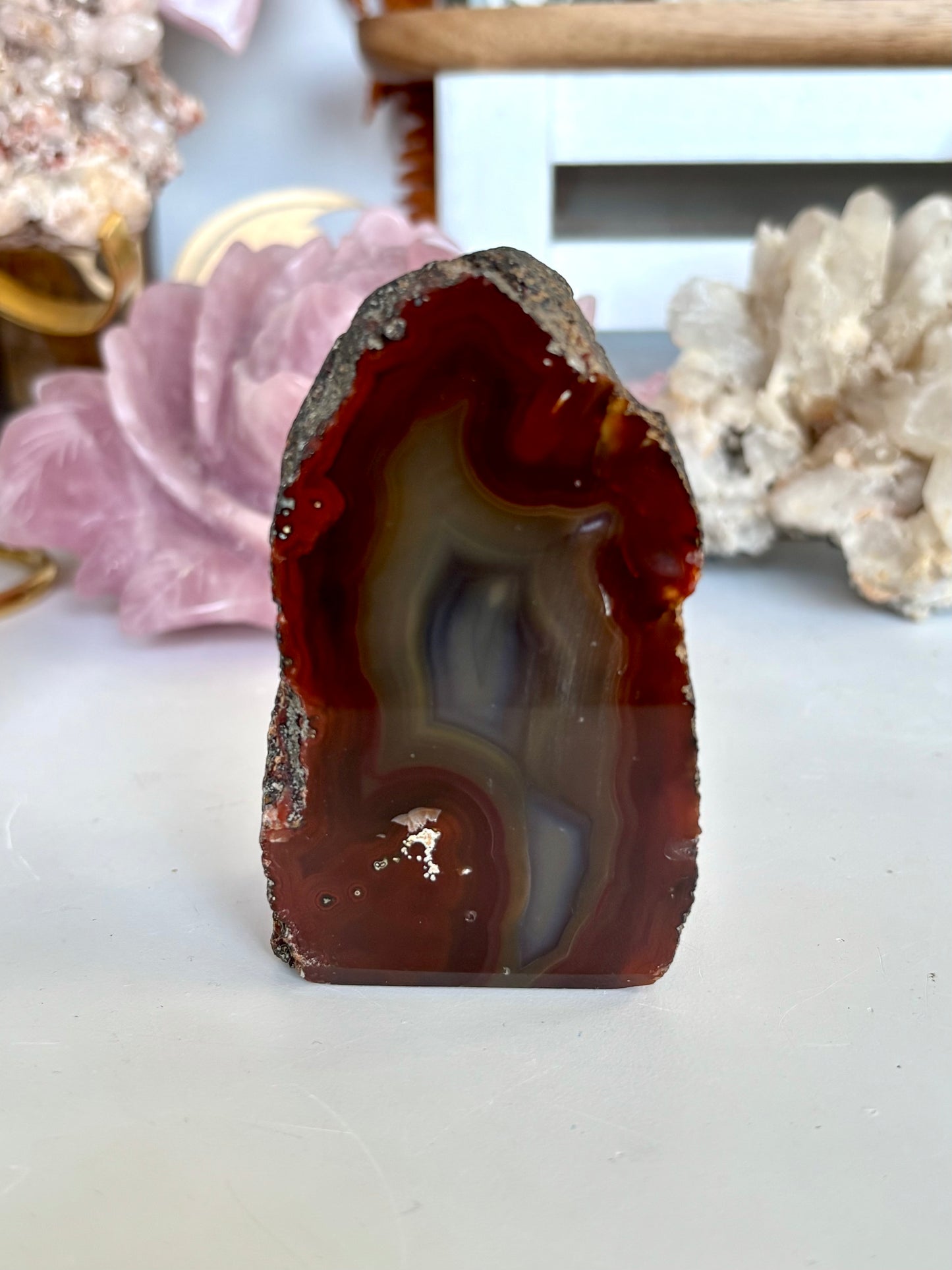 Brazilian Agate Semi-Polished Cutbase