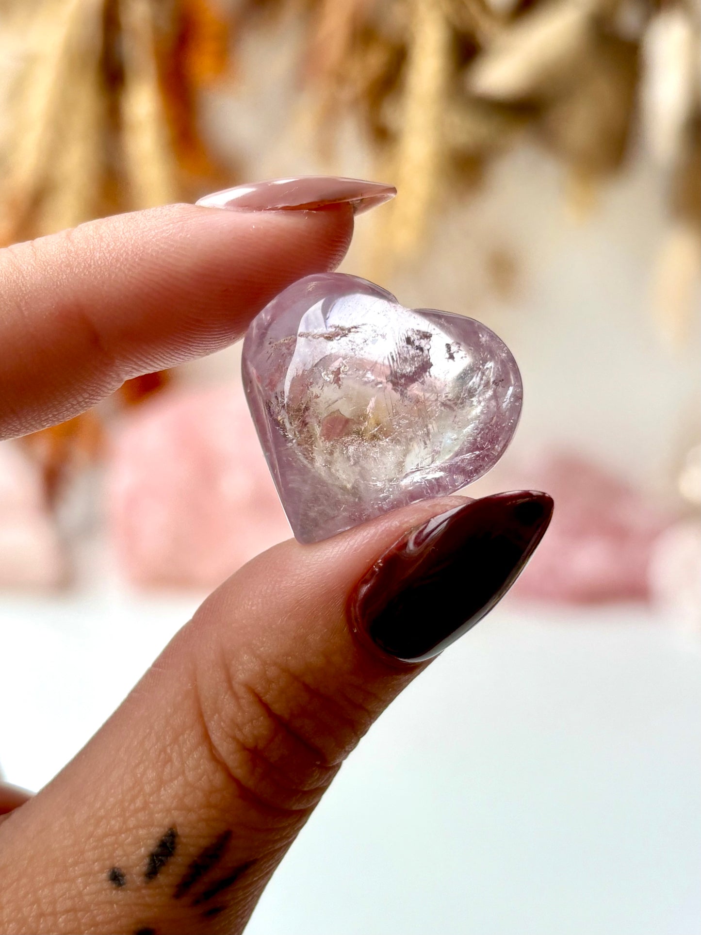 Amethyst Puffed Heart