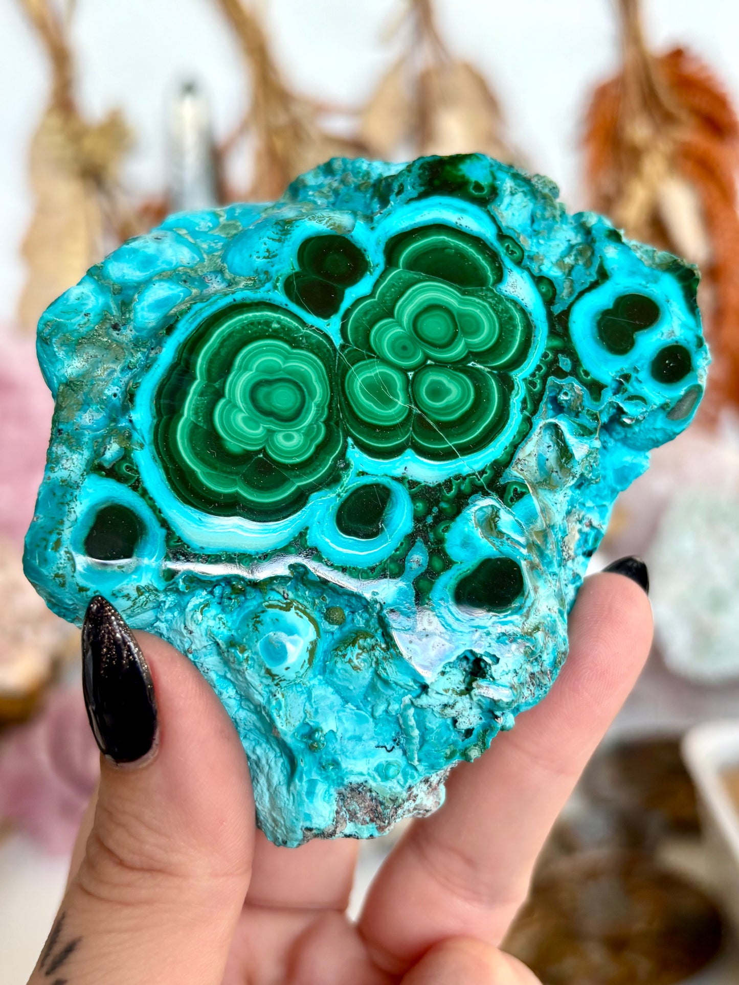 Malachite & Chrysocolla Semi-Polished Freeform