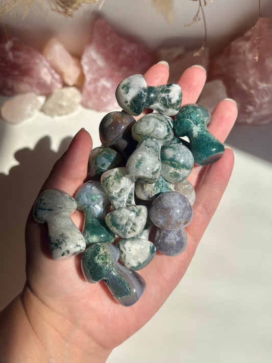 Moss Agate Mushie