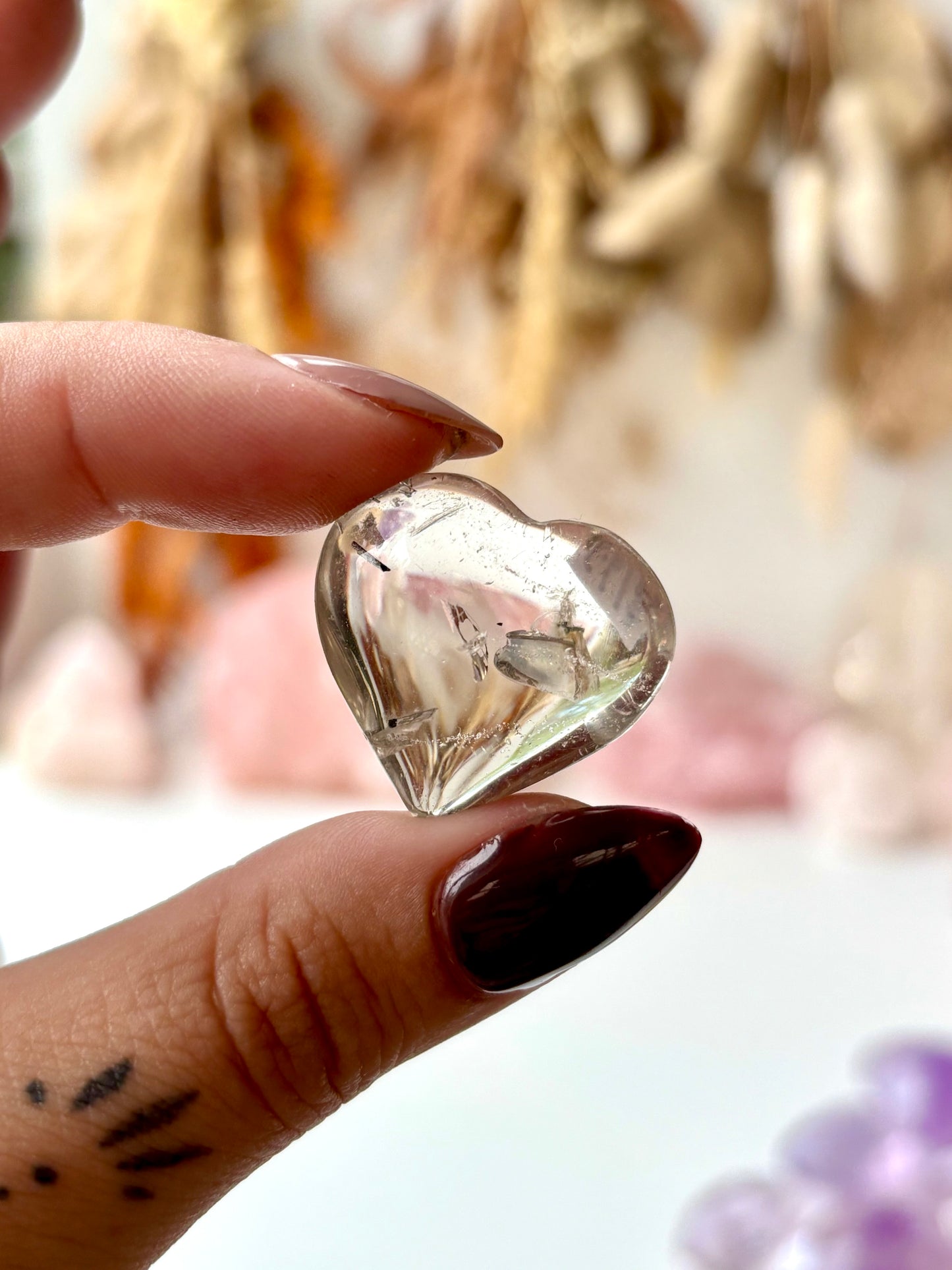 Tourmalinated Quartz Heart