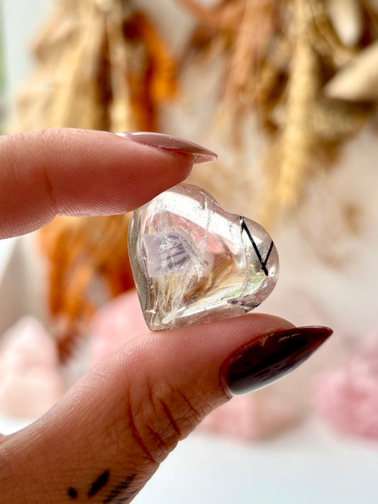 Tourmalinated Quartz Heart