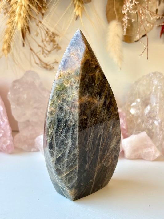 Black Moonstone Flame (Madagascar)