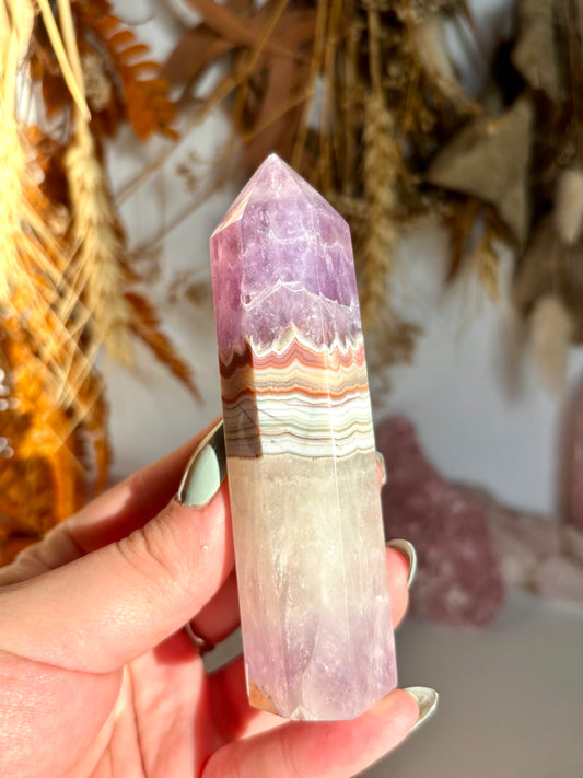 Amethyst & Crazy Lace Agate Point