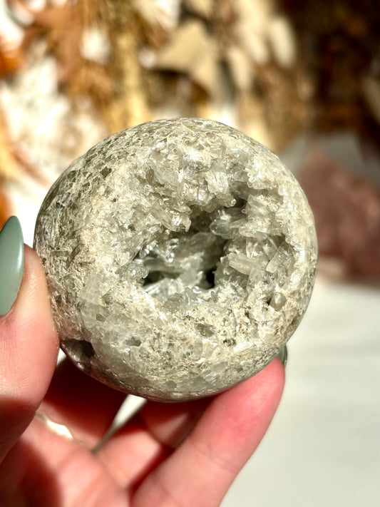 Needle Quartz Geode Sphere