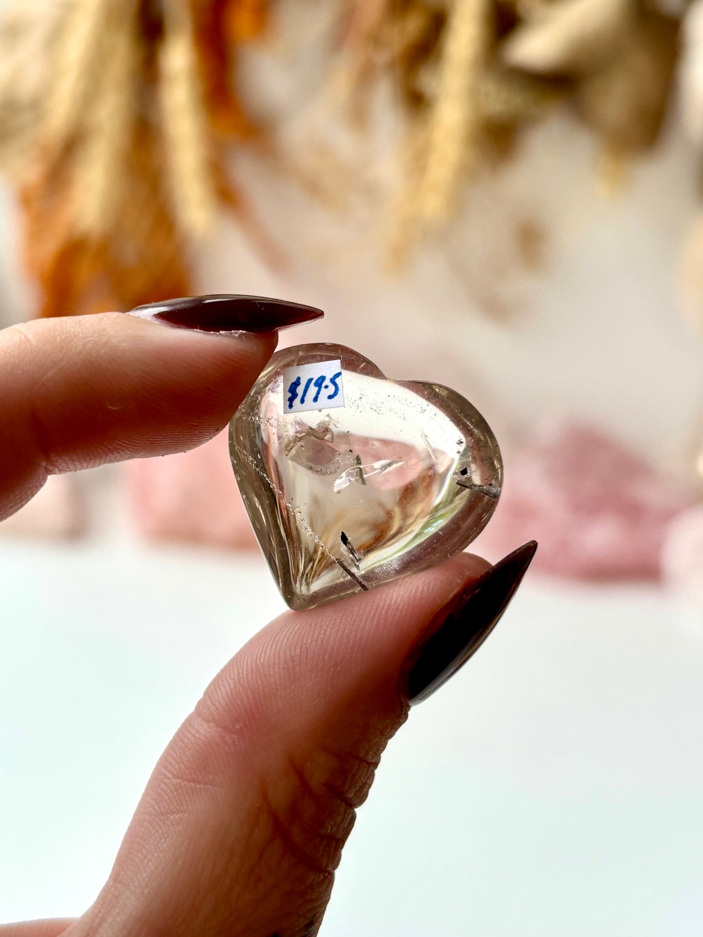 Tourmalinated Quartz Heart