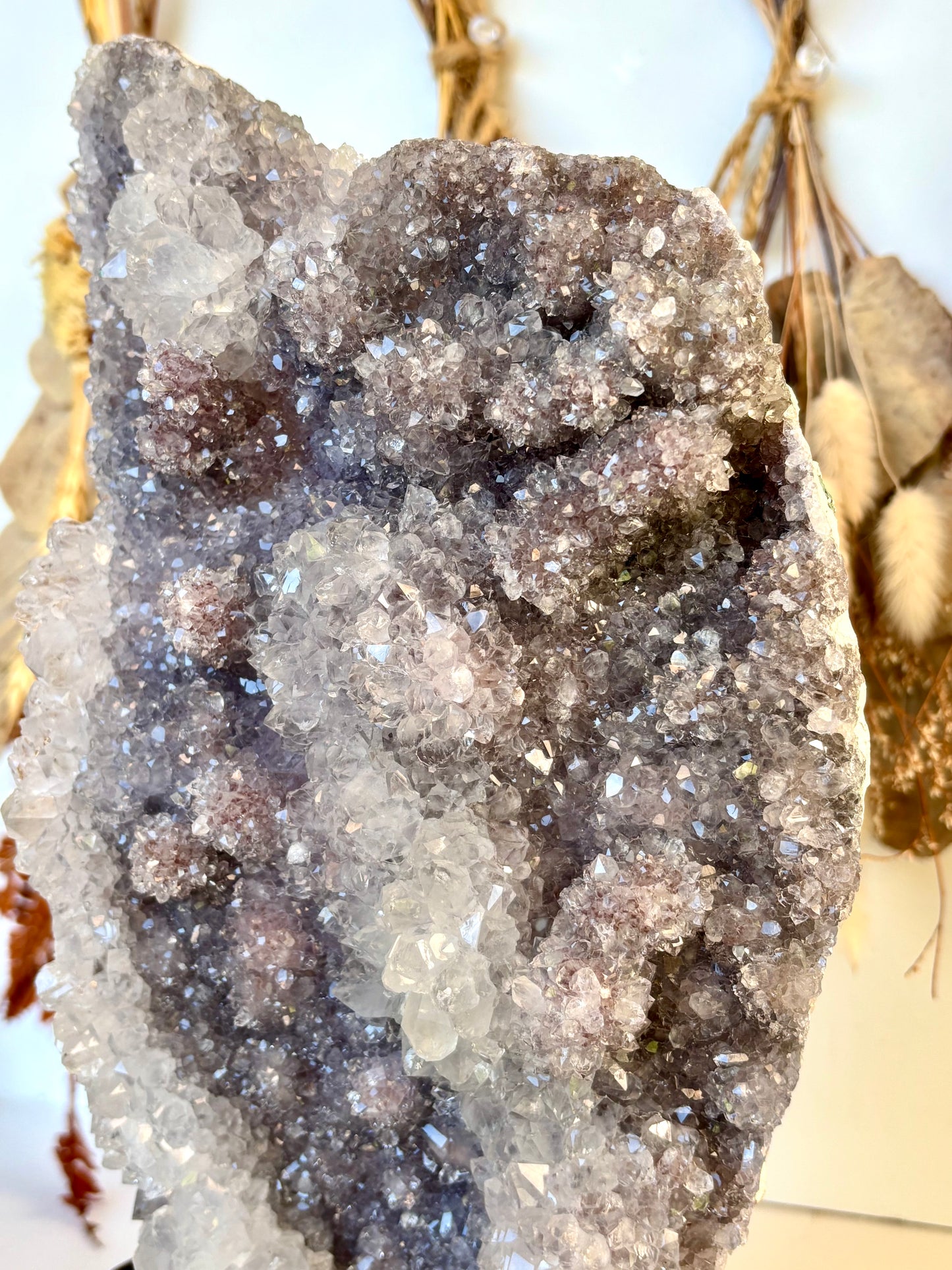 Large Amethyst Cluster slab with stand (Brazil)