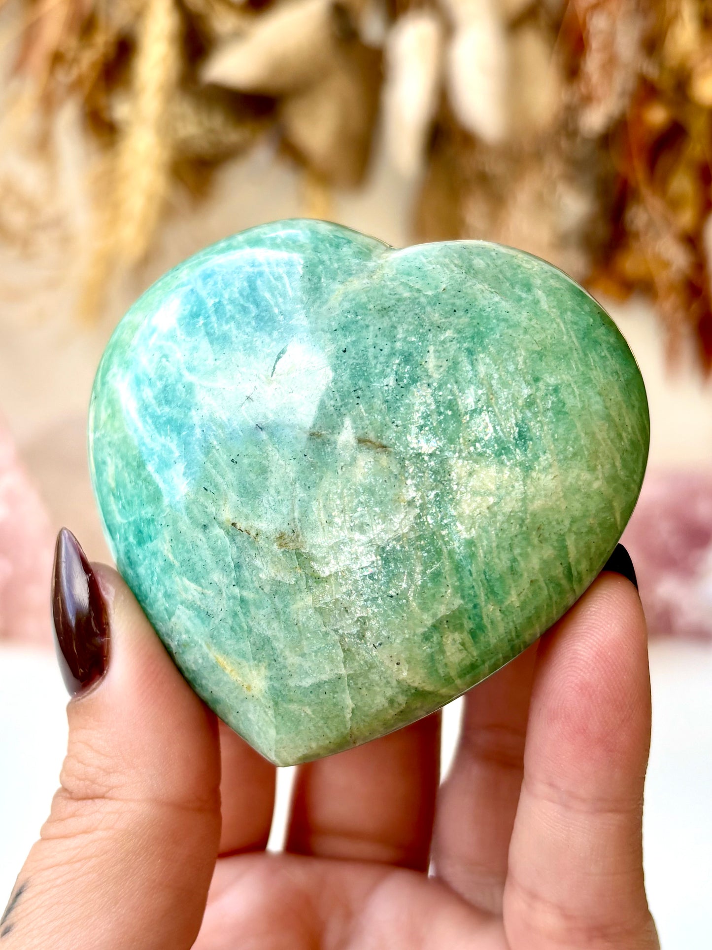 Flashy Amazonite Heart (Madagascar)