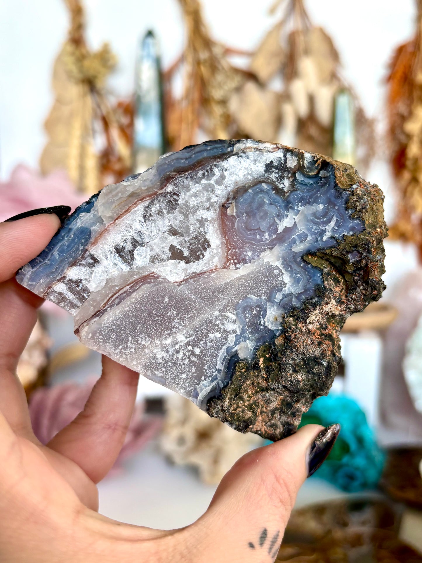 Brazilian Agate Semi-Polished Cutbase
