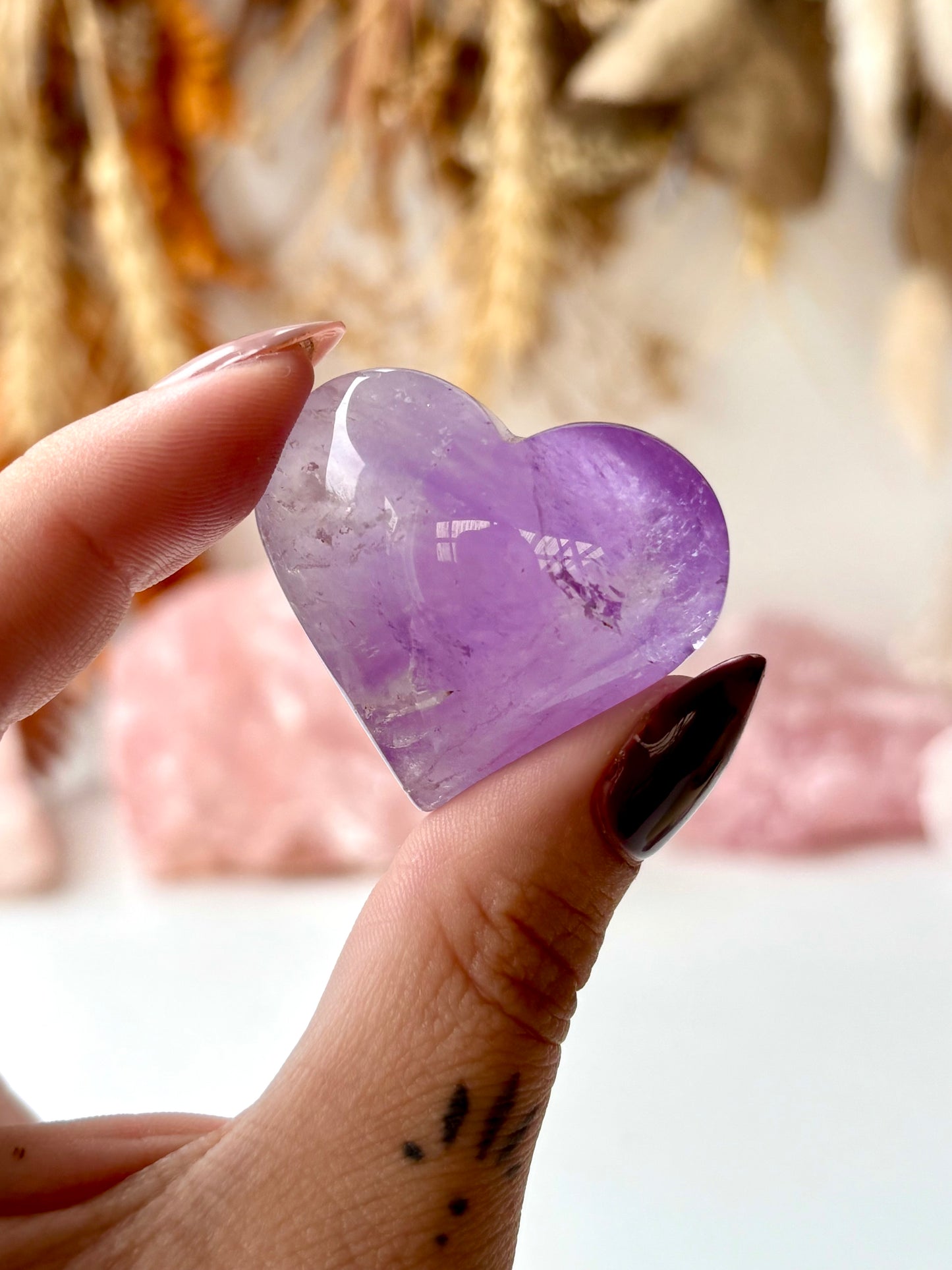 Amethyst Puffed Heart