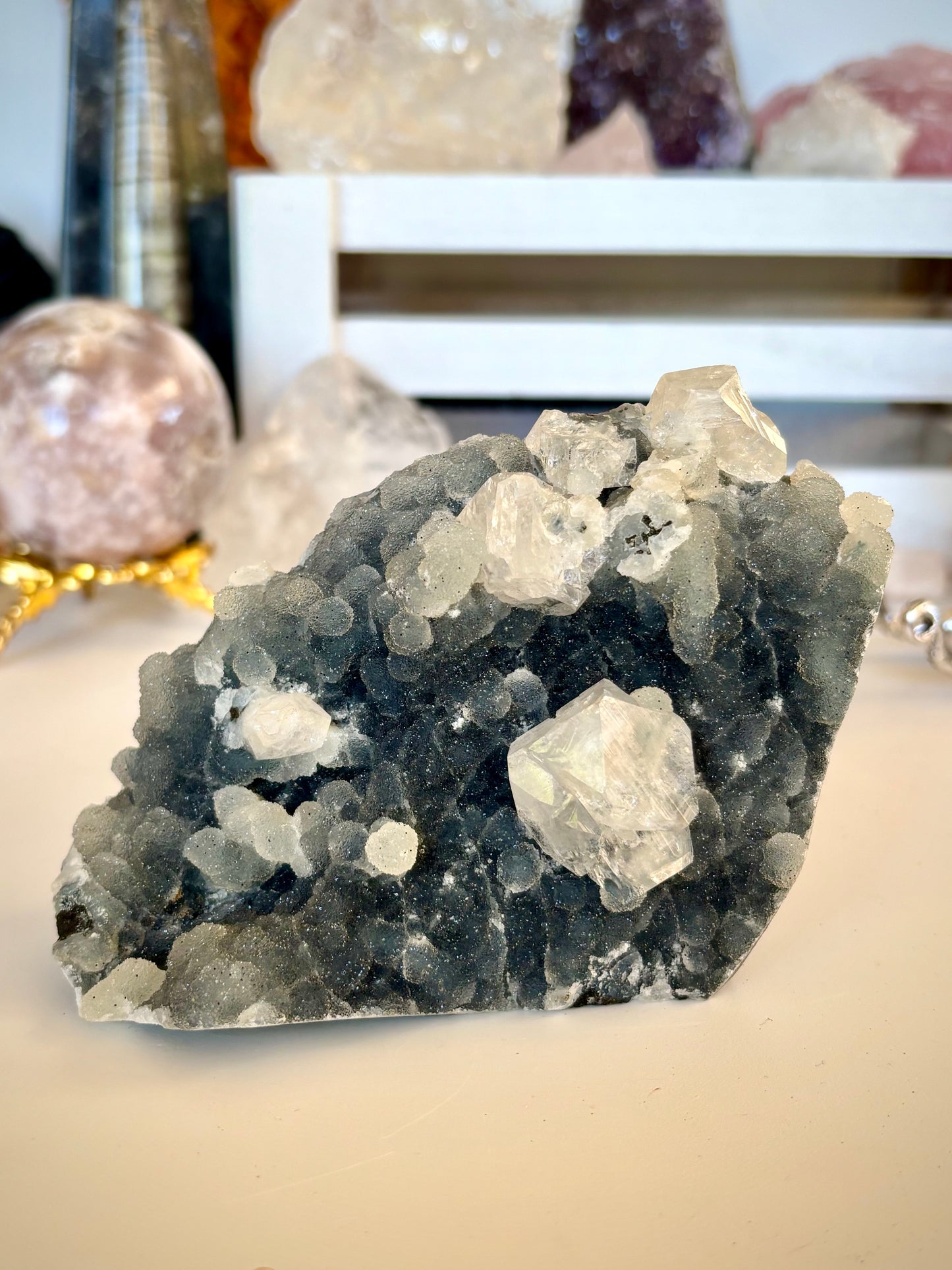 Blue Chalcedony & Apophyllite
