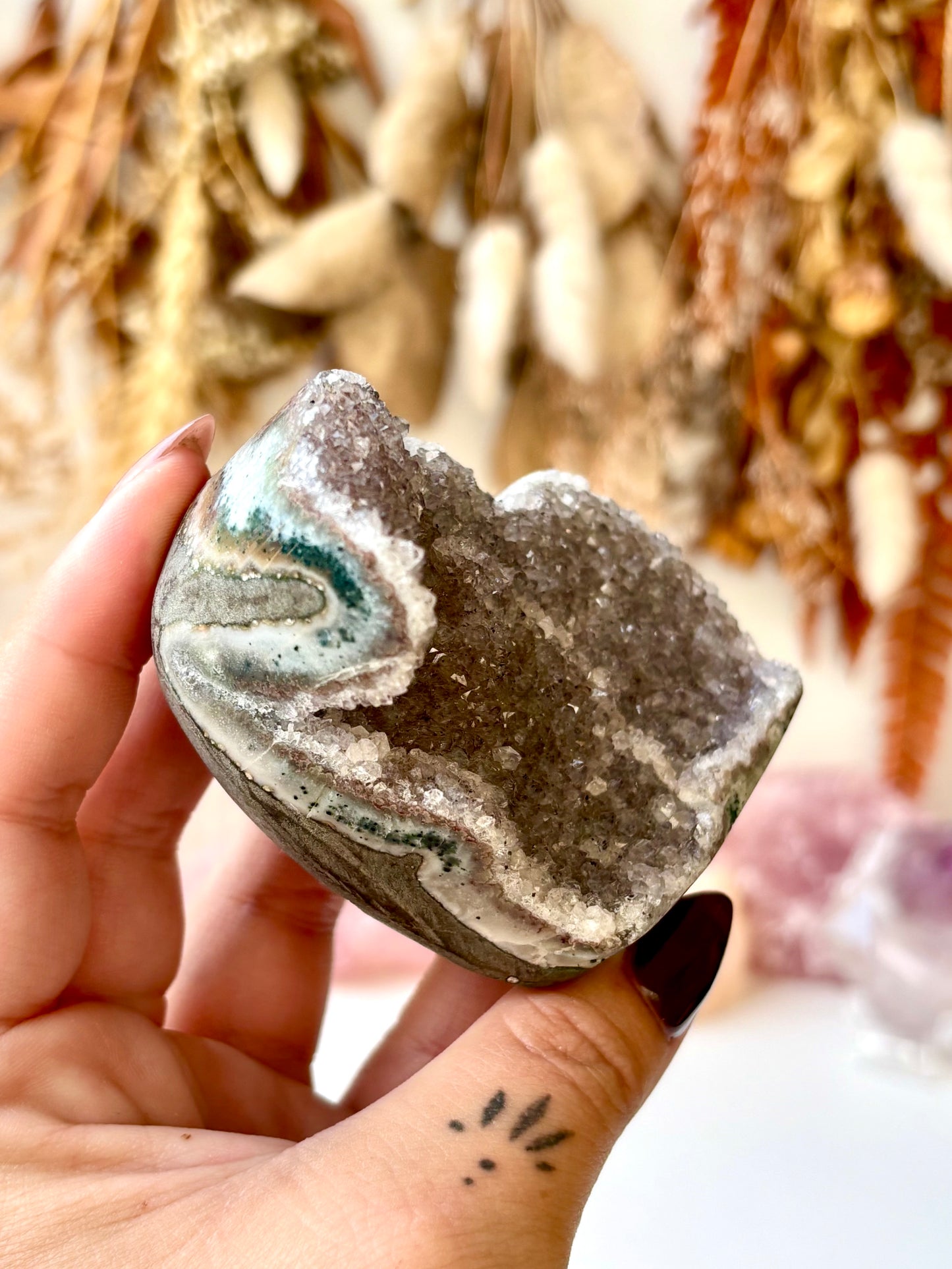 Amethyst Druse Heart