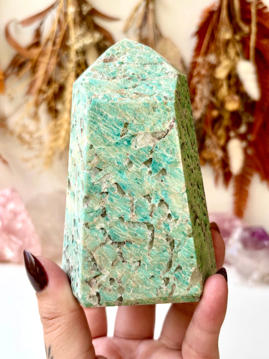 Amazonite Tower (with Quartz) - Brazil