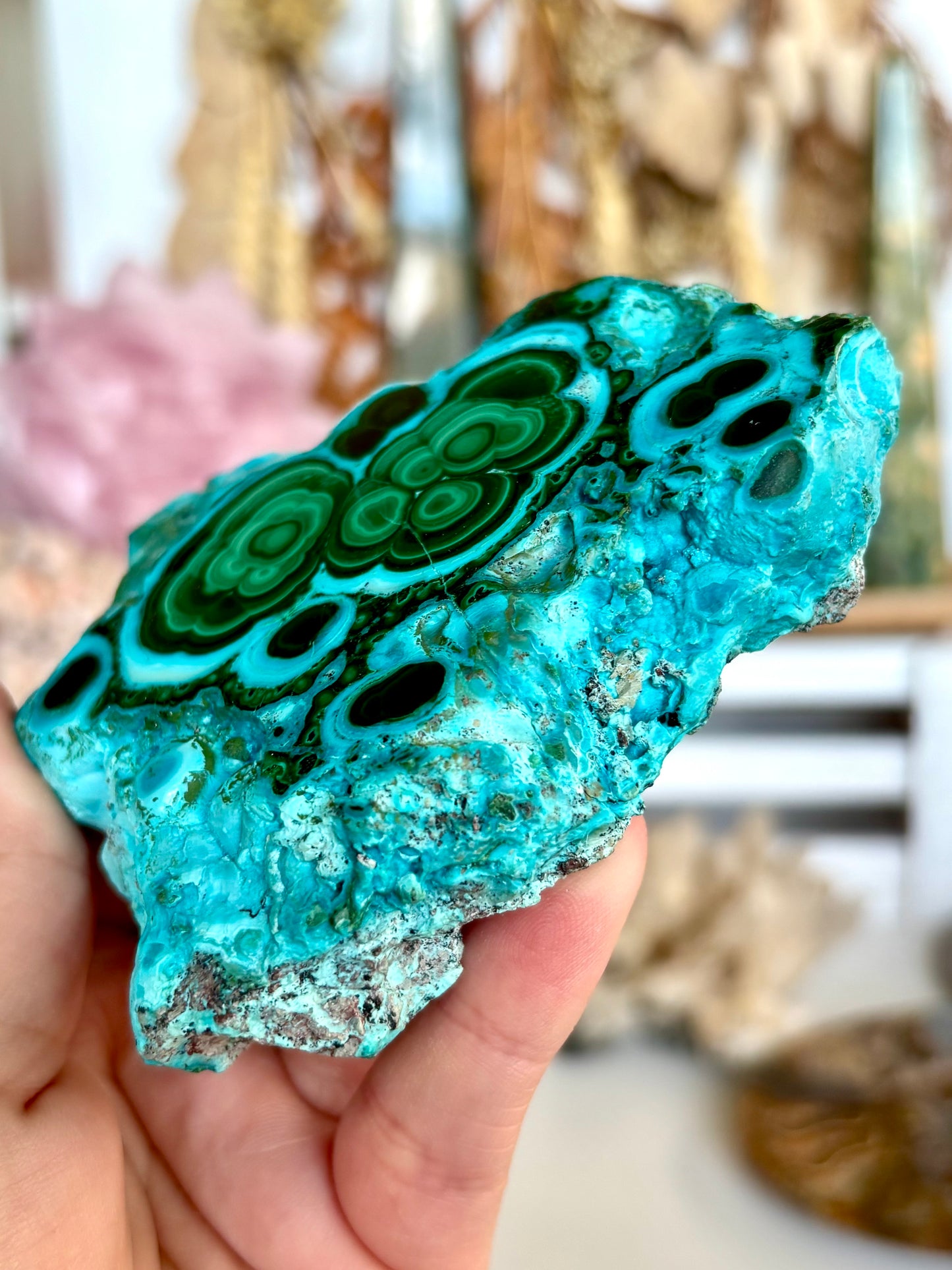 Malachite & Chrysocolla Semi-Polished Freeform