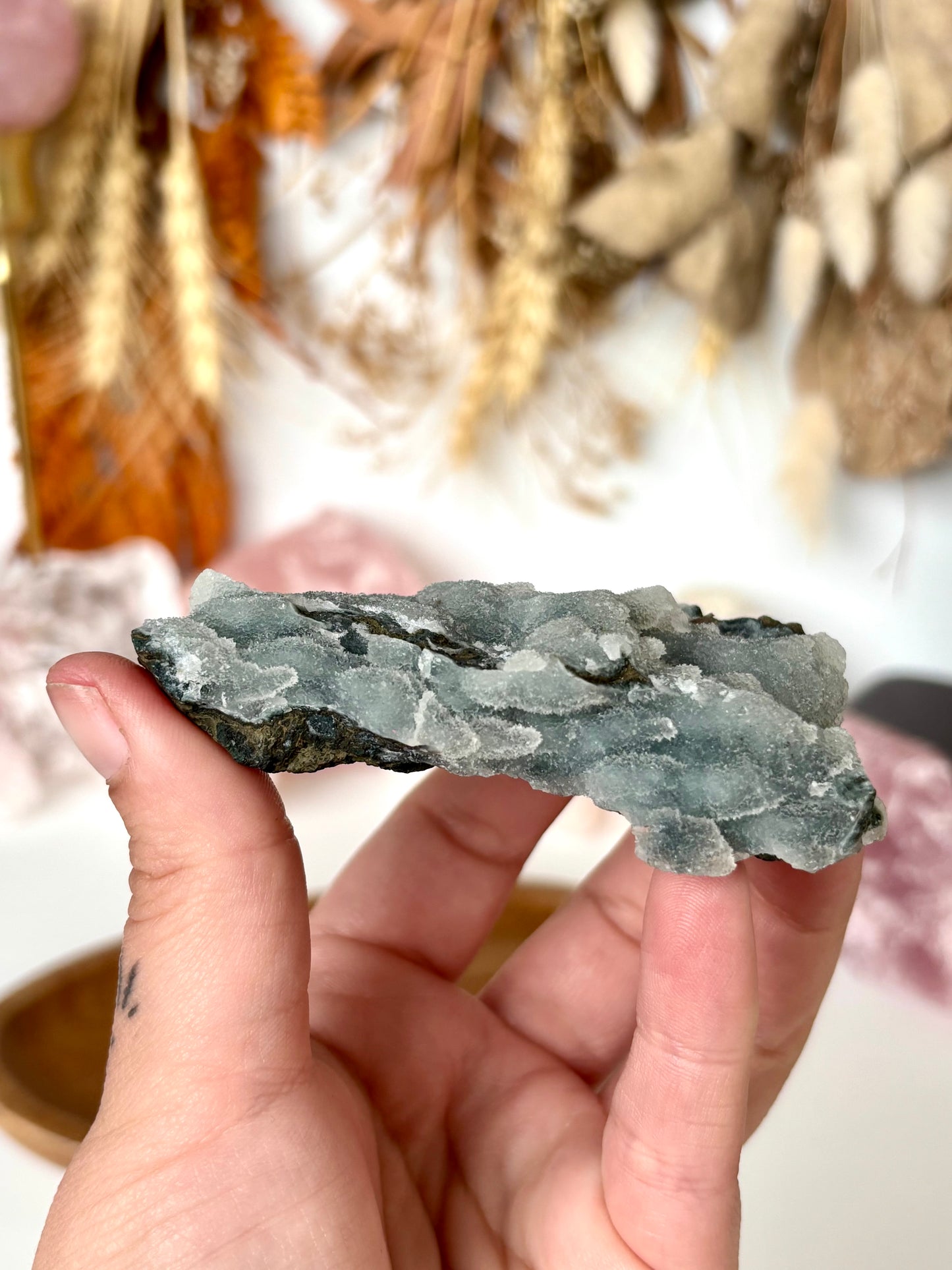 Chalcedony Druse & Red Heulandite