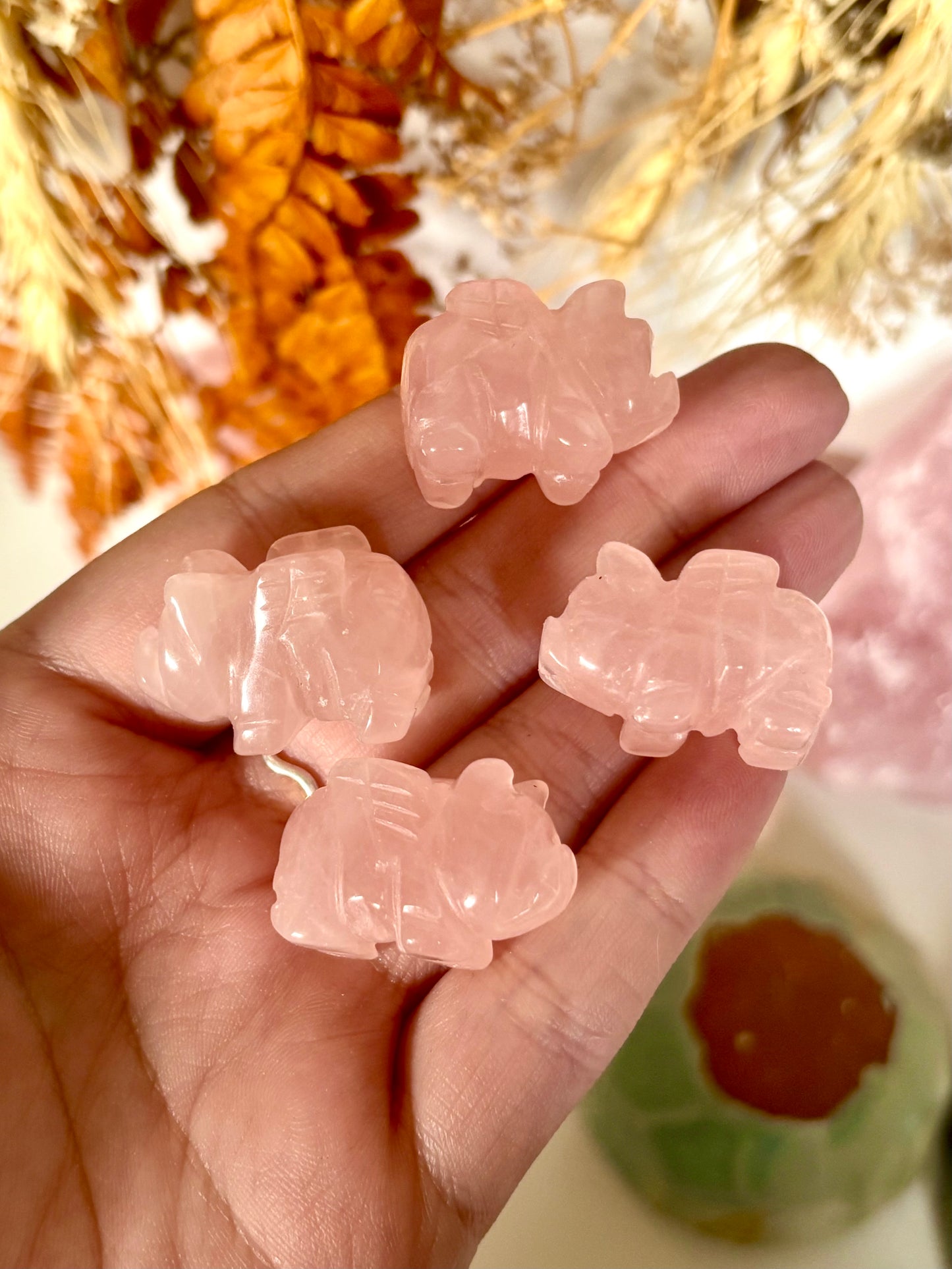 Rose Quartz Flying Pig