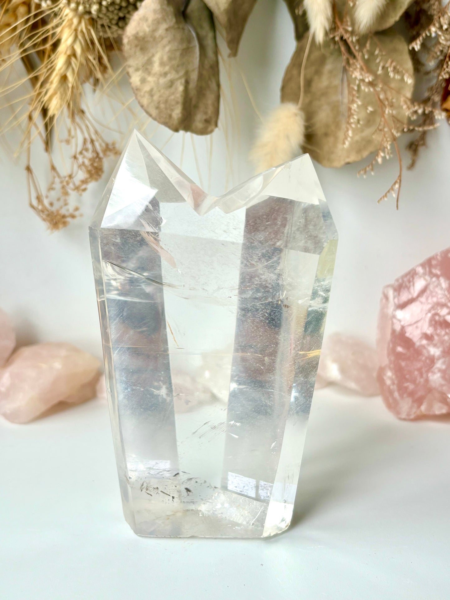 Clear Quartz Twin Tower