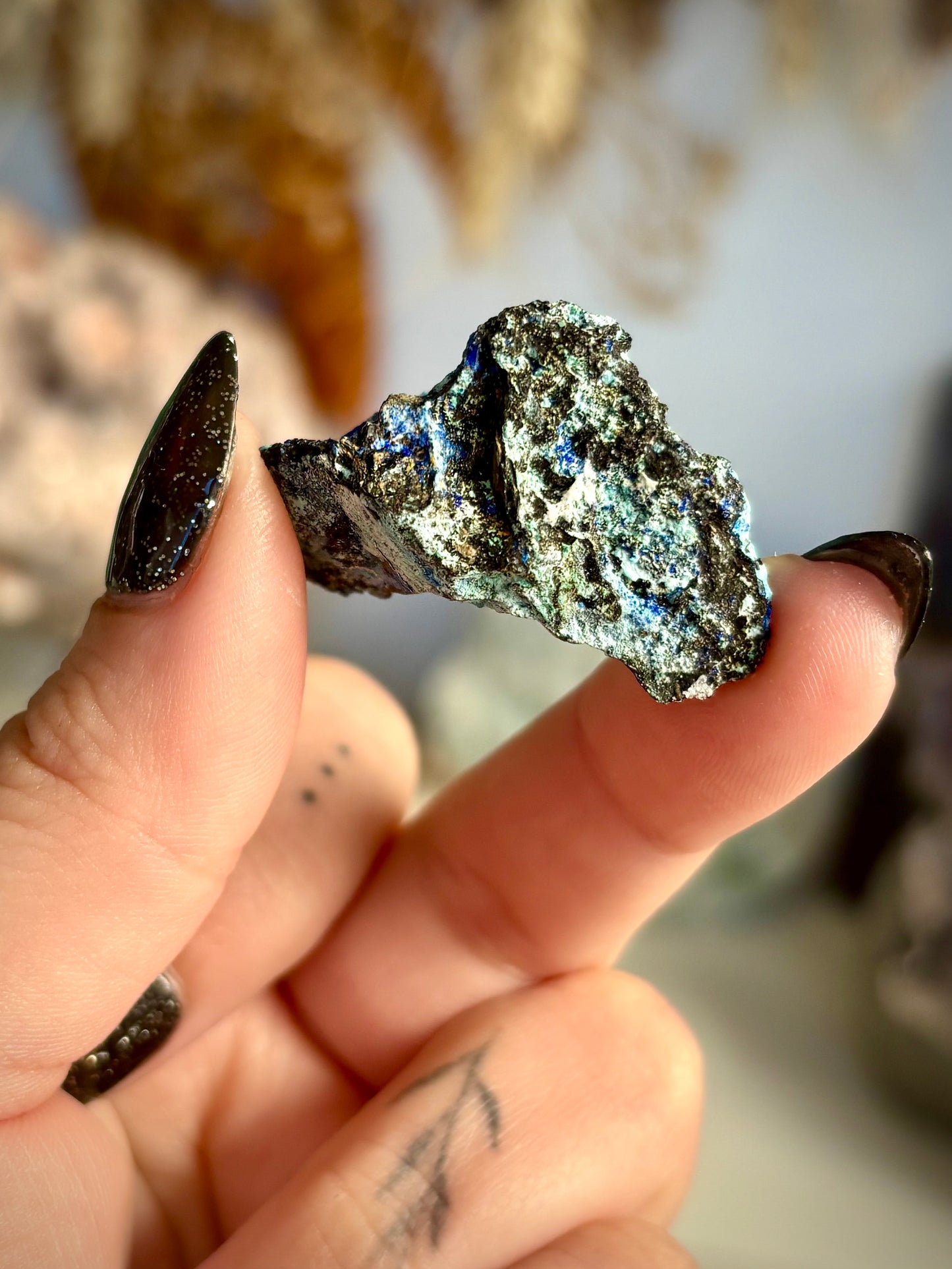Chrysocolla & Azurite Silica Speciman