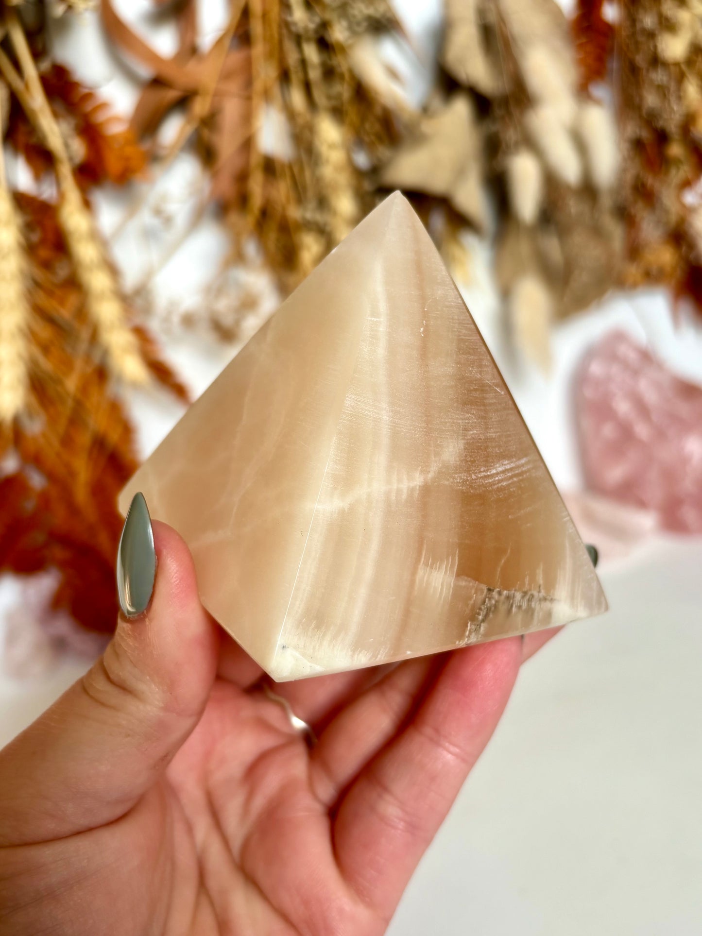 Banded Calcite Pyramid