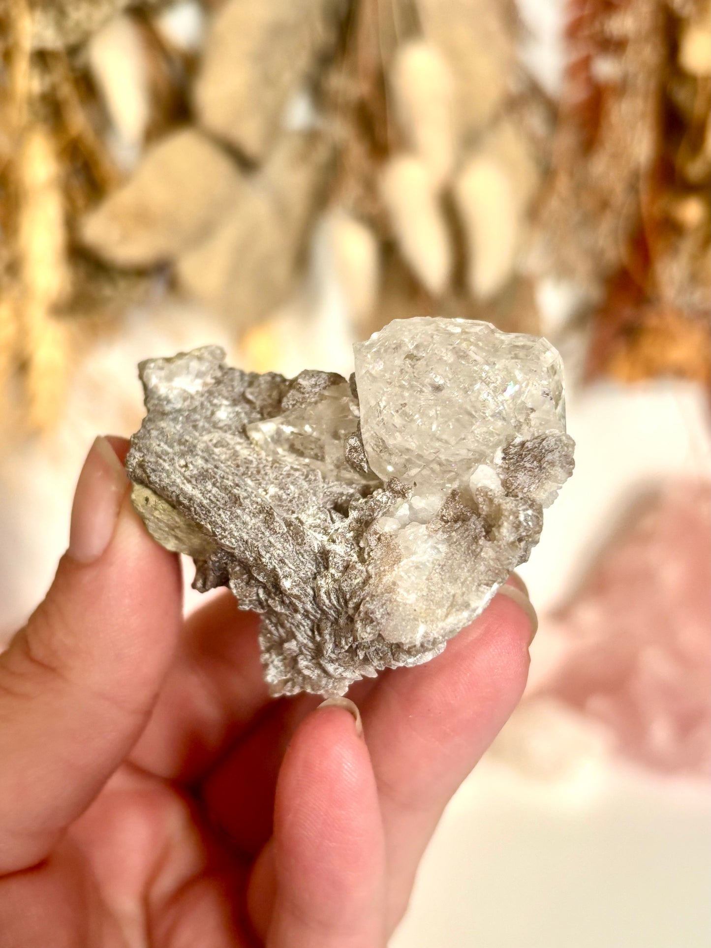 Diamond Quartz on Muscovite & Matrix (2)