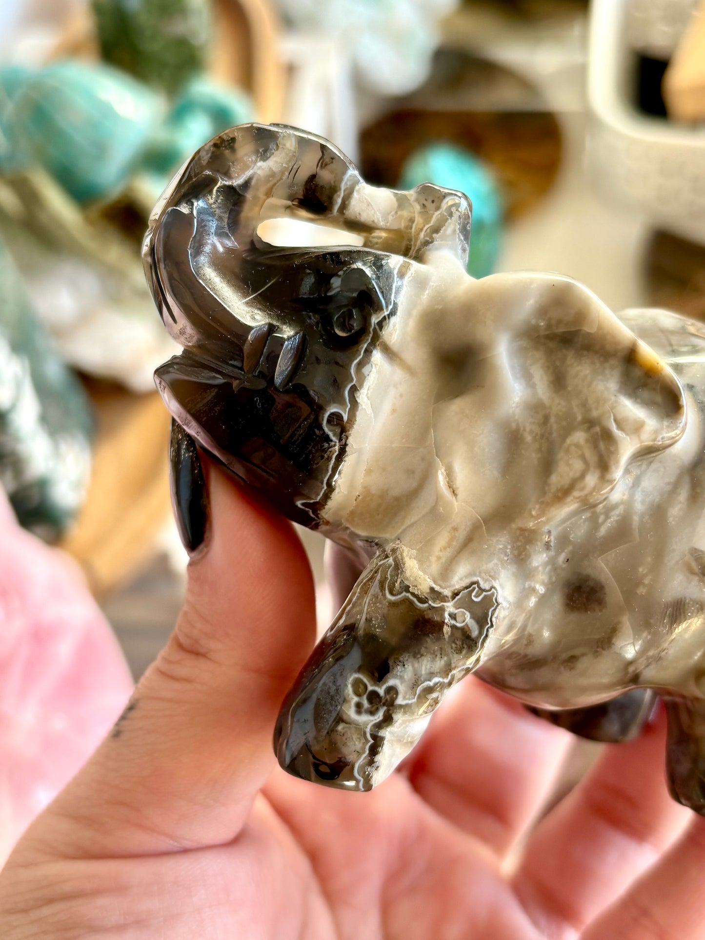 Volcano Agate Elephant