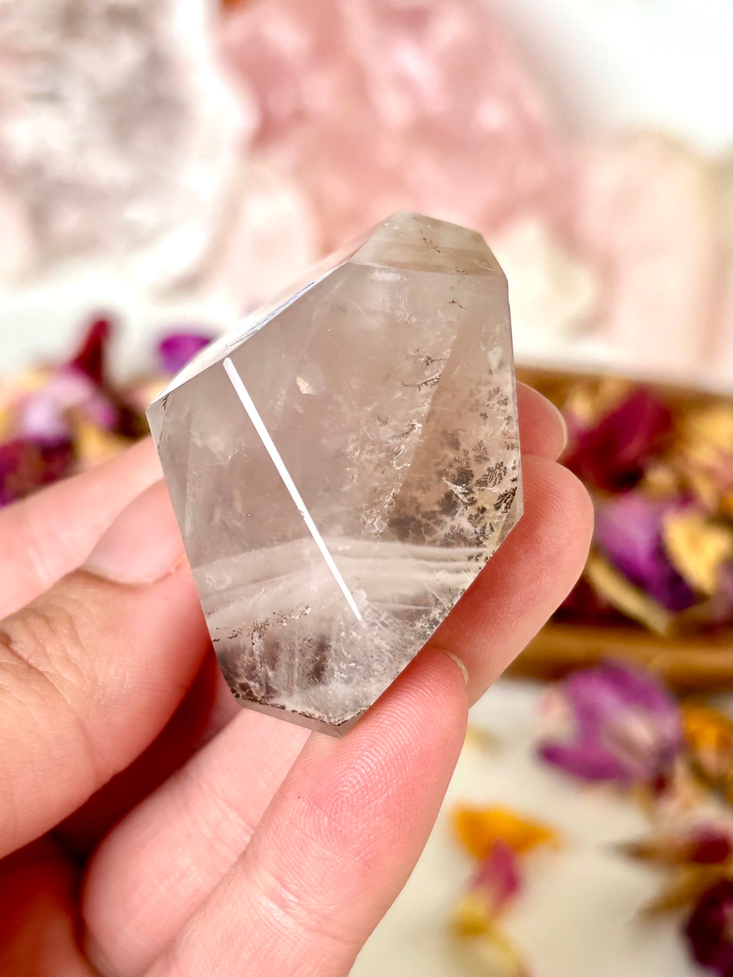 Dendritic Rose Quartz Freeform