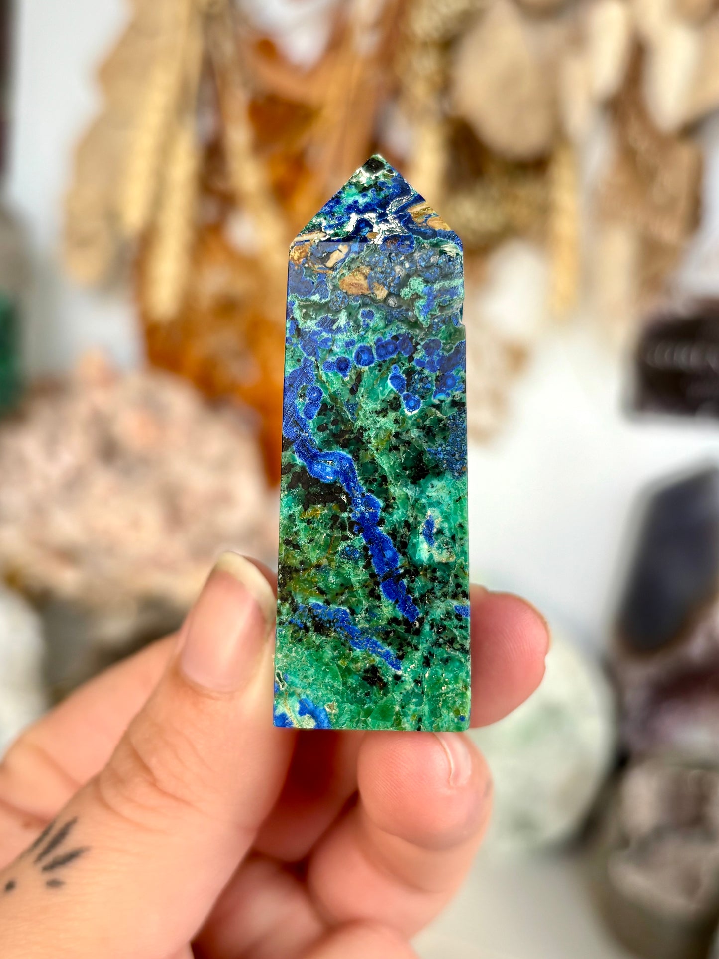 Malachite & Azurite Point