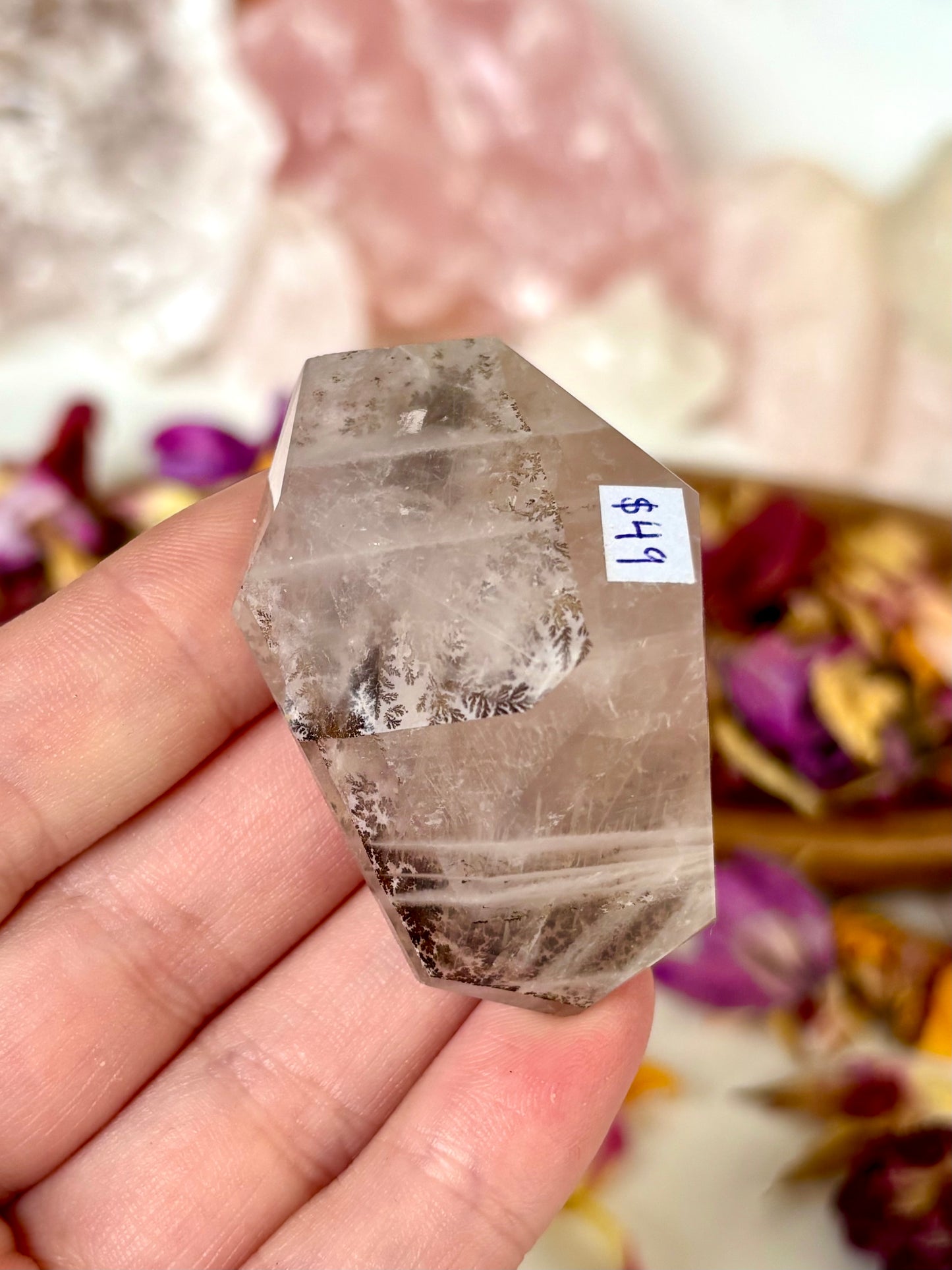 Dendritic Rose Quartz Freeform